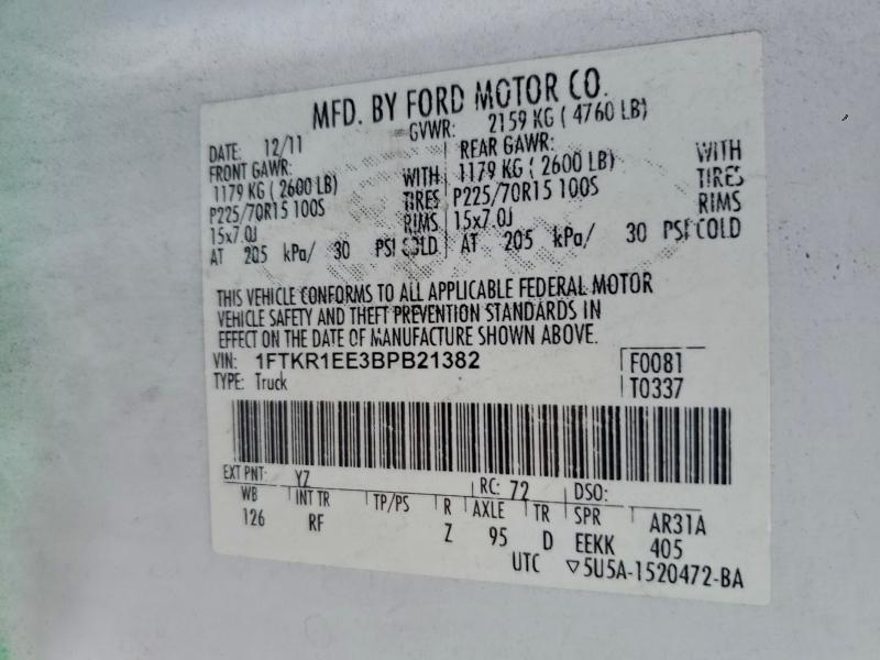 2011 FORD RANGER SUP #3296464661