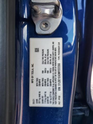 2021 TESLA MODEL 3 #3310384963