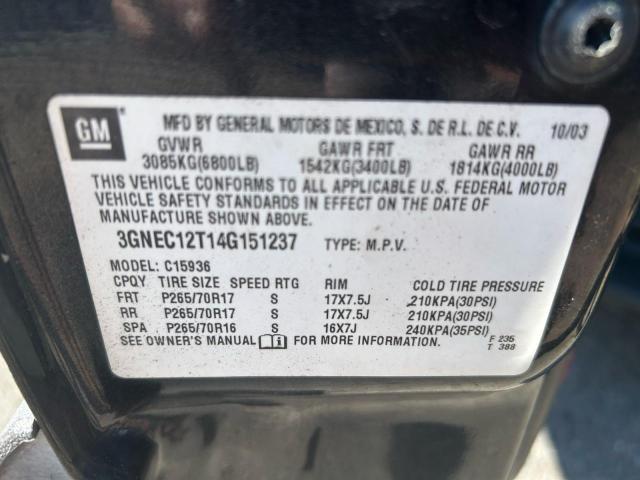 2004 CHEVROLET AVALANCHE #3290128268