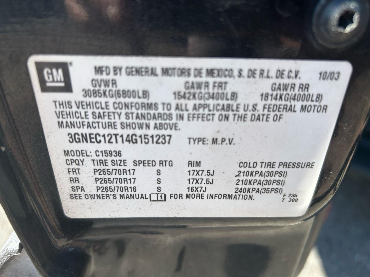 Lot #3290128268 2004 CHEVROLET AVALANCHE