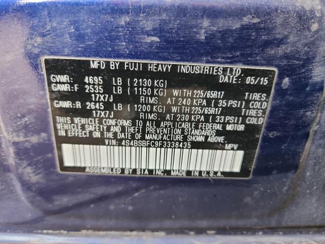 2015 SUBARU OUTBACK 2. - 4S4BSBFC9F3338435