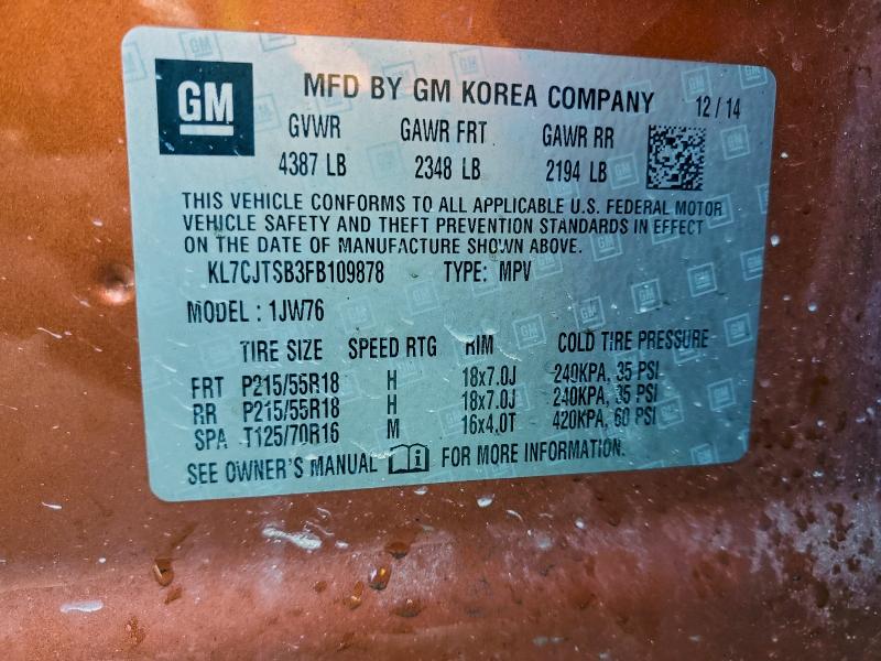 2015 CHEVROLET TRAX LTZ #3302139118