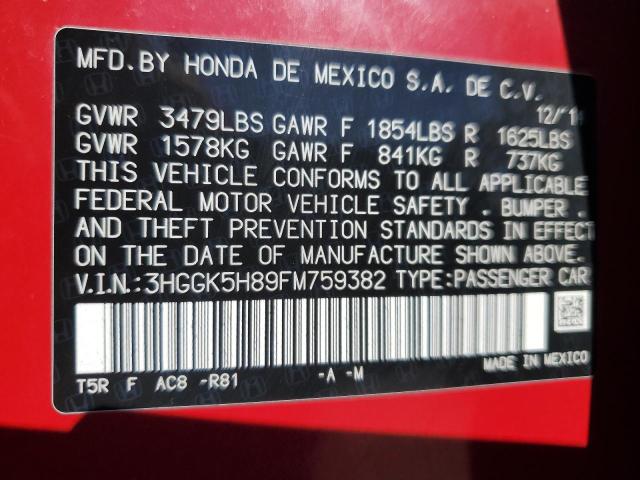 2015 HONDA FIT EX #3298052130