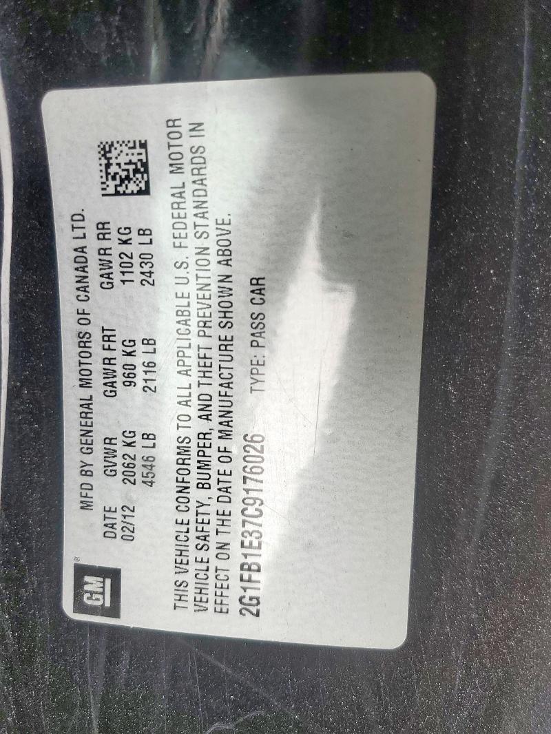 2012 CHEVROLET CAMARO LT #3304015653