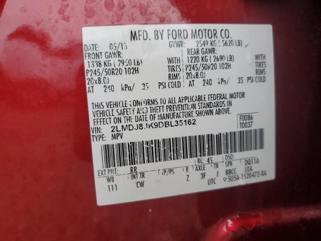 2013 LINCOLN MKX #3291340163