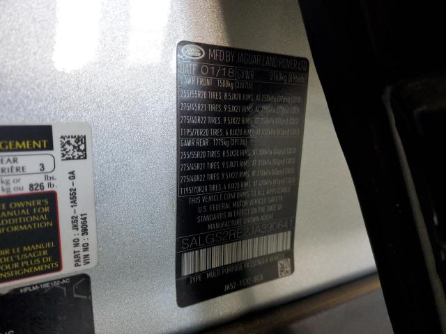 2018 LAND ROVER RANGE ROVE #3292422573