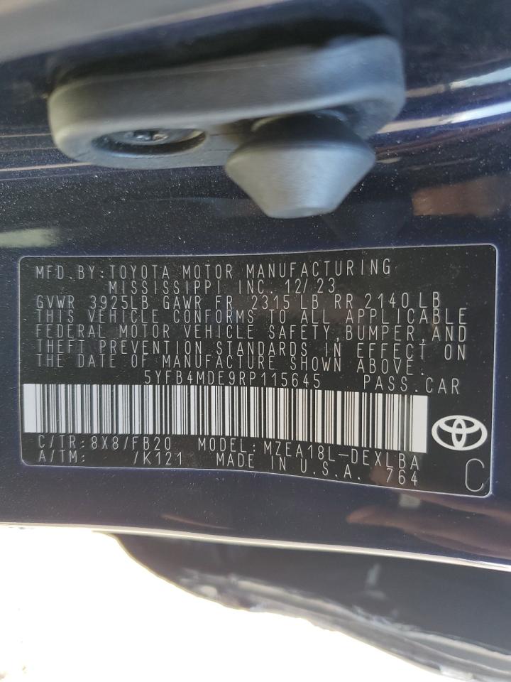 Lot #3304602465 2024 TOYOTA COROLLA LE