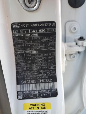 2016 LAND ROVER DISCOVERY #3290190245