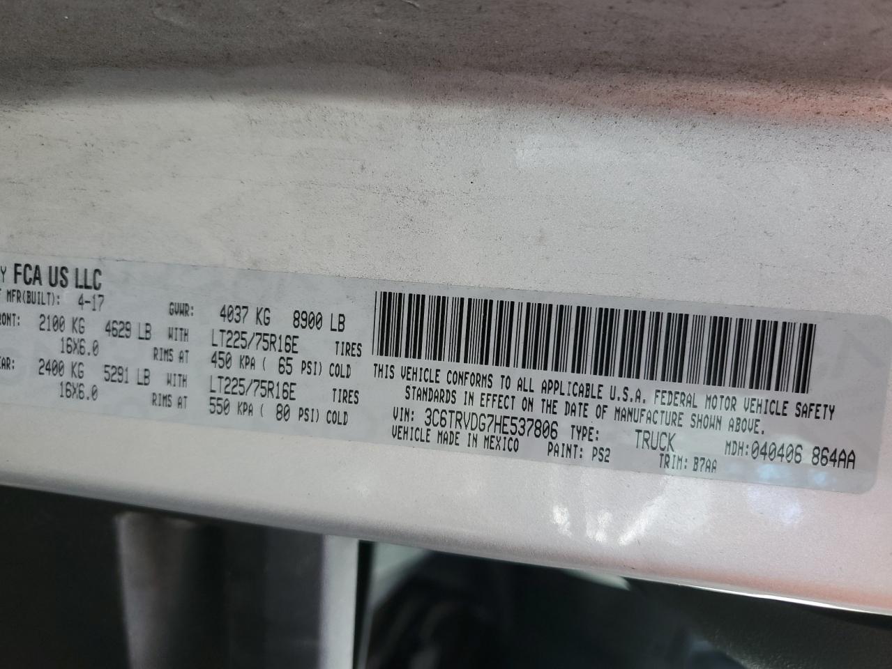 RAM PROMASTER 2500 HIGH