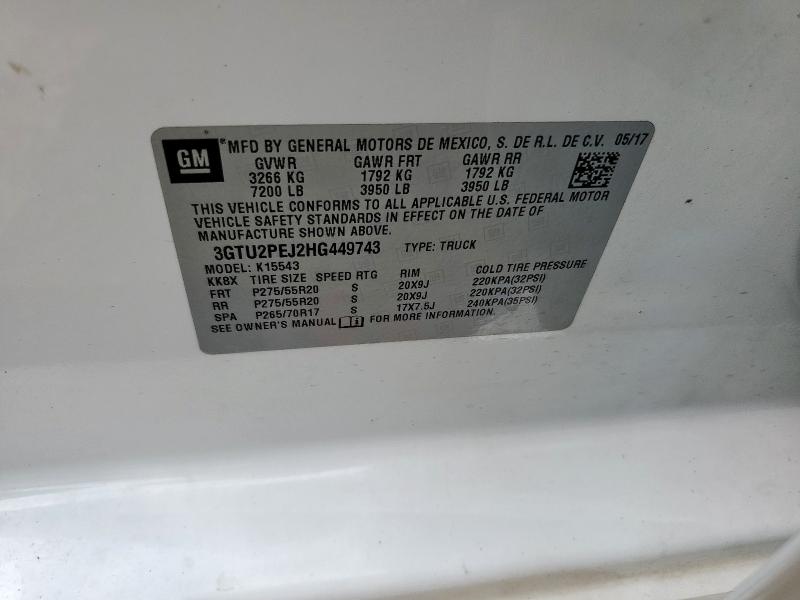 2017 GMC SIERRA K15 #3290229256