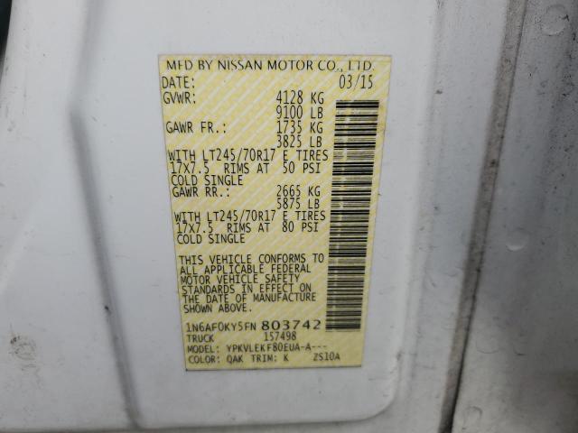 2015 NISSAN NV 2500 #3287605035