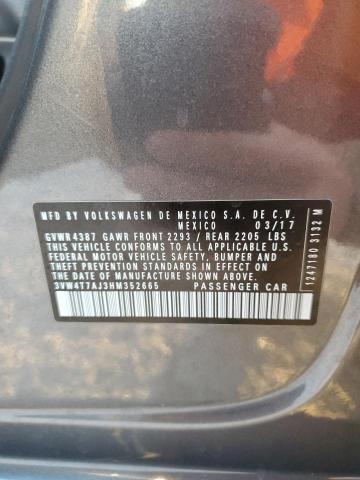 2017 VOLKSWAGEN JETTA GLI #3297043536