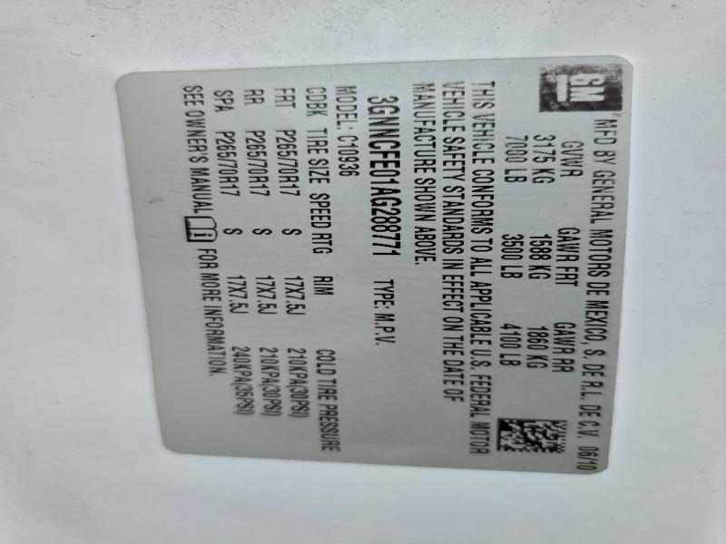 2010 CHEVROLET AVALANCHE #3302798963