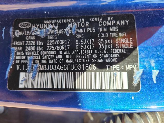 2015 HYUNDAI TUCSON LIM - KM8JU3AG6FU031806