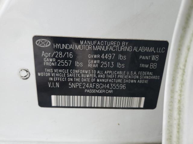 2016 HYUNDAI SONATA SE 5NPE24AF8GH435596