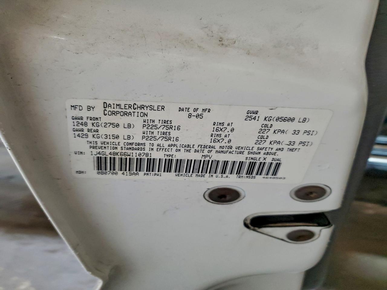 Lot #3311697247 2006 JEEP LIBERTY SP