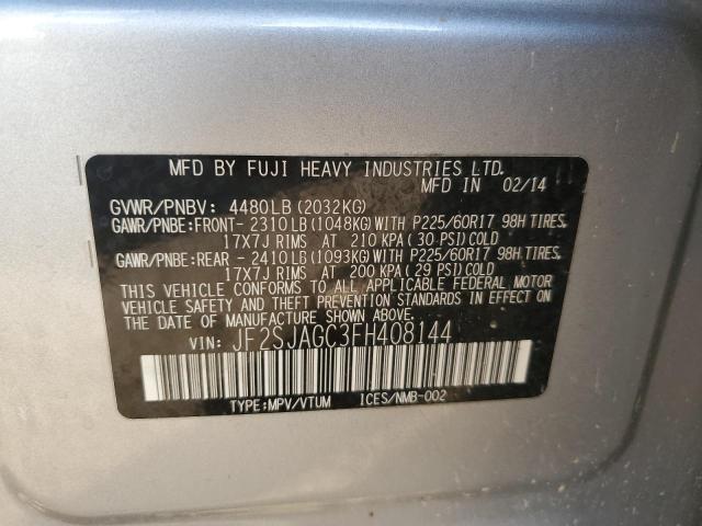 2015 SUBARU FORESTER 2 #3296606025