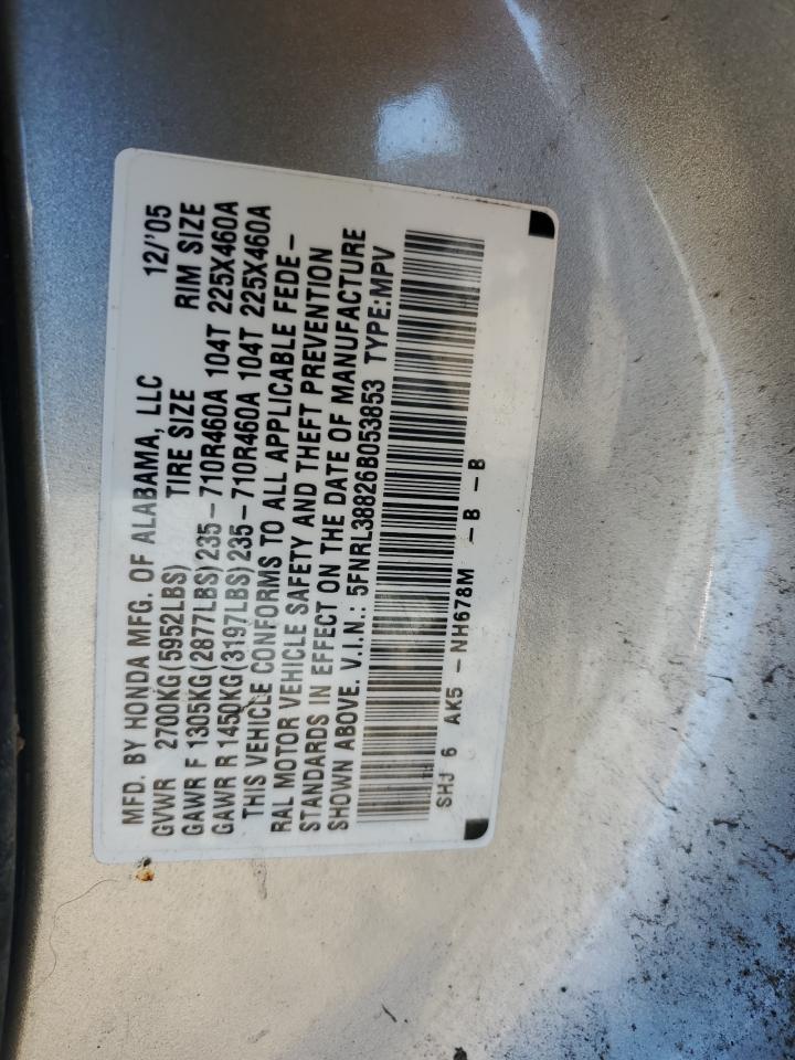 Lot #3285820898 2006 HONDA ODYSSEY TO