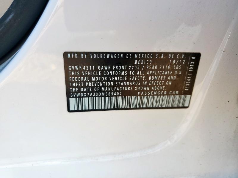 2013 VOLKSWAGEN JETTA SE #3319077267