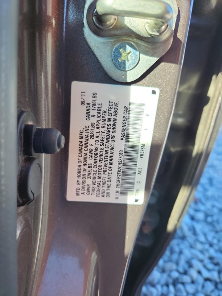 Lot #3284673441 2012 HONDA CIVIC EX