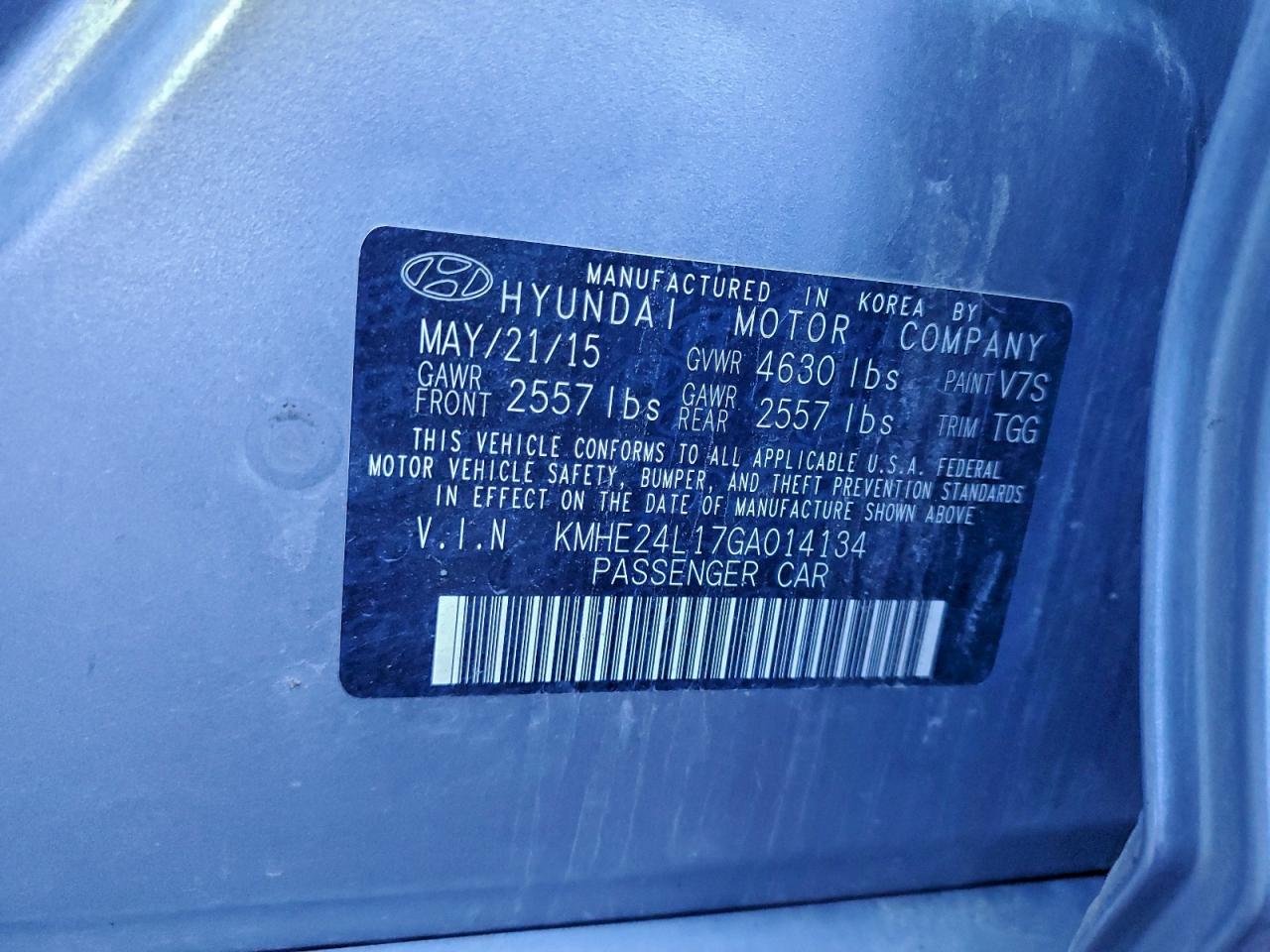 Lot #3297083504 2016 HYUNDAI SONATA HYB