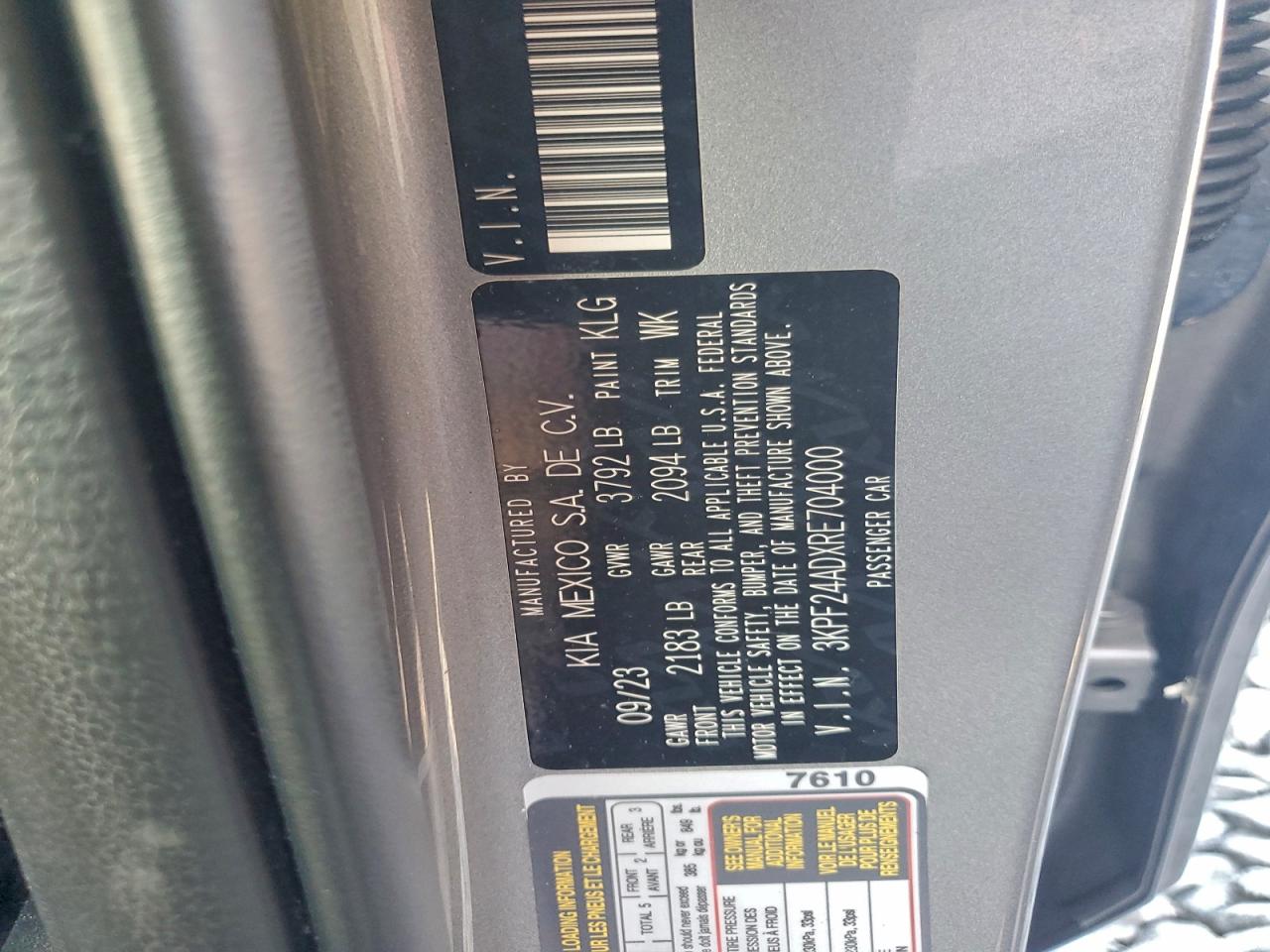 Lot #3301829374 2024 KIA FORTE LX