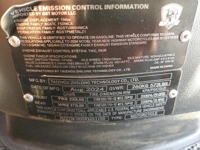 2024 ZHNG SCOOTER #3316835664