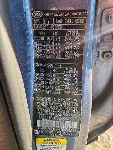 2019 LAND ROVER DISCOVERY SPORT HSE SALCR2FX3KH829127