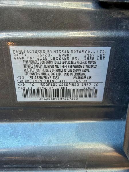 2021 NISSAN SENTRA S #3296911878