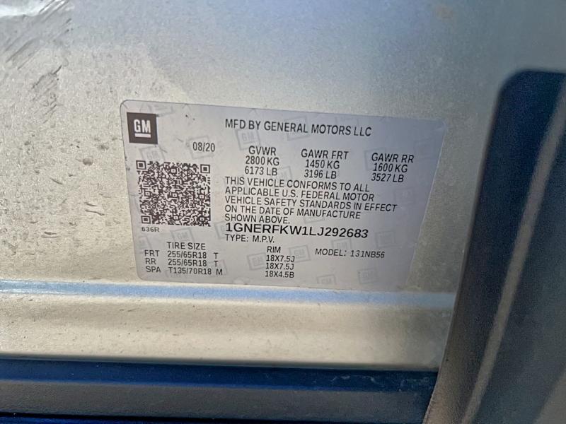 2020 CHEVROLET TRAVERSE L #3296881856