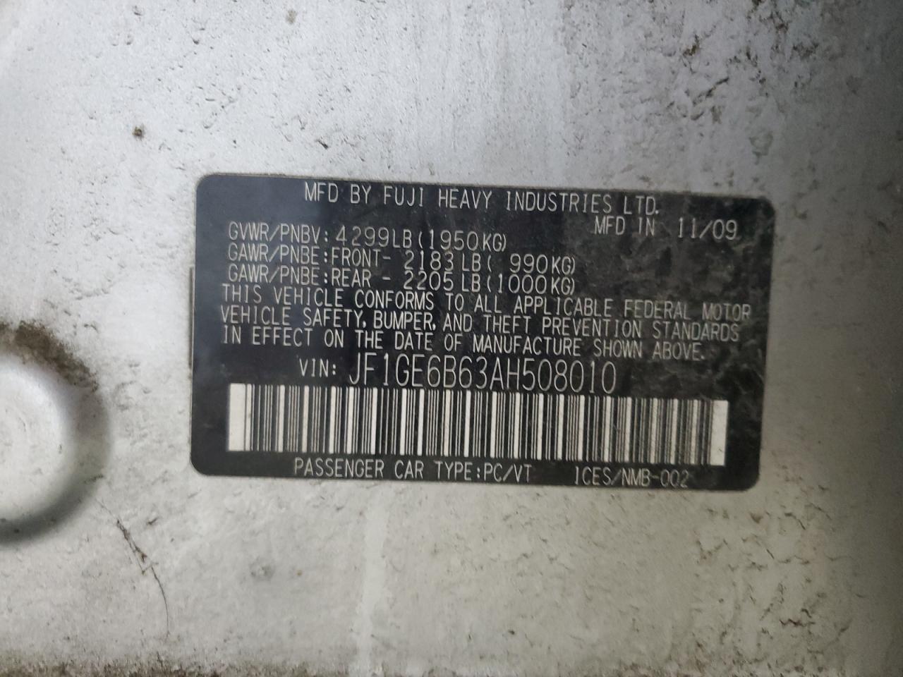 SUBARU IMPREZA 2.5I PREMIUM