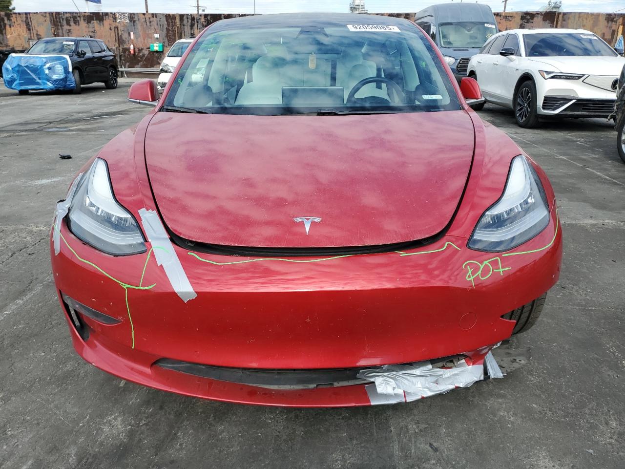 Lot #3309773834 2020 TESLA MODEL 3