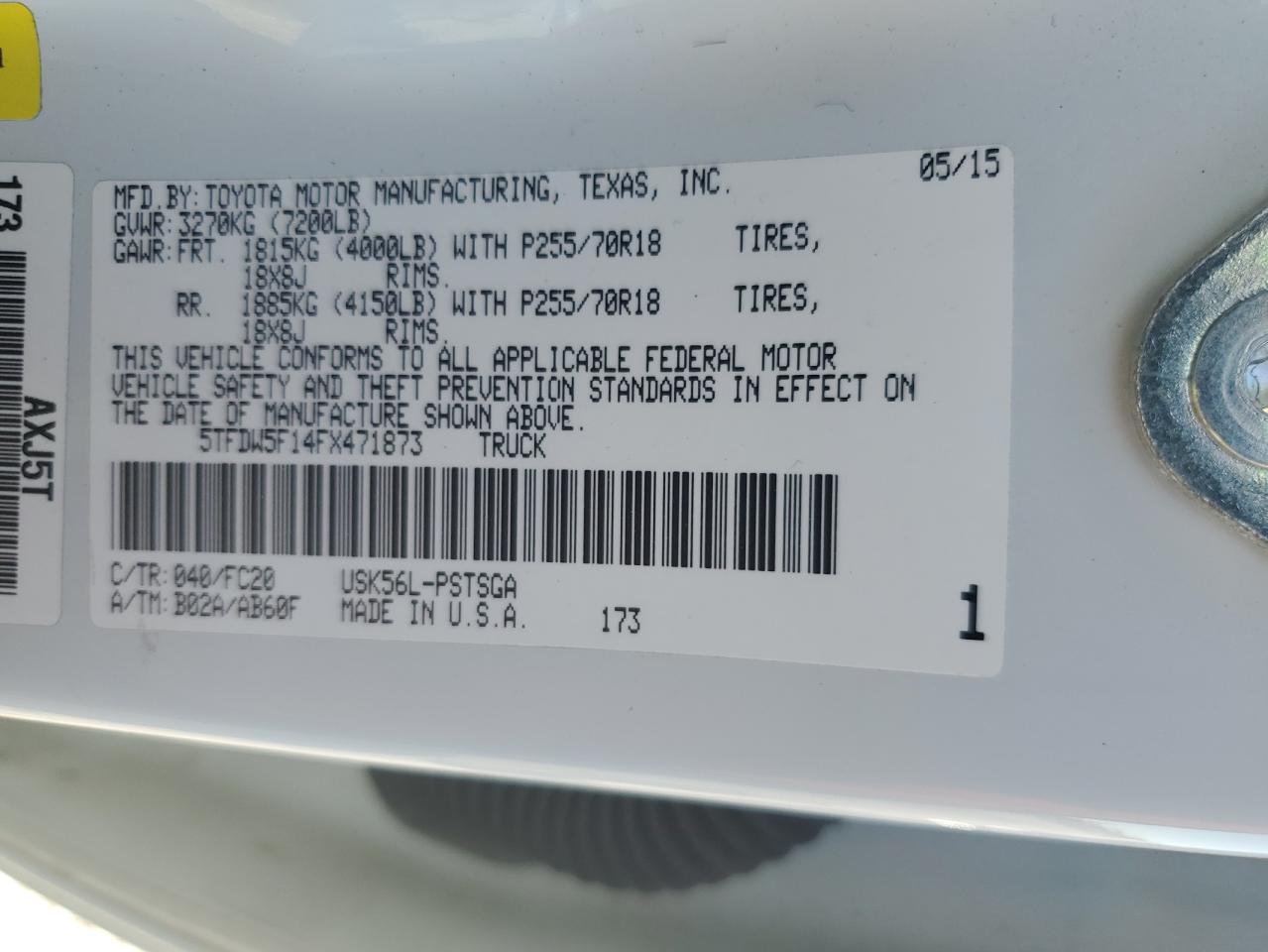 TOYOTA TUNDRA CREWMAX SR5