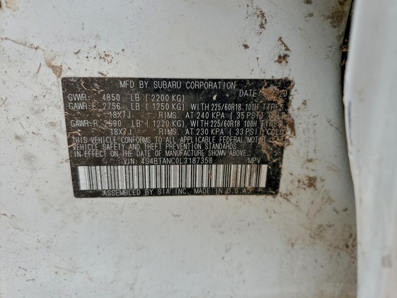 SUBARU OUTBACK LIMITED