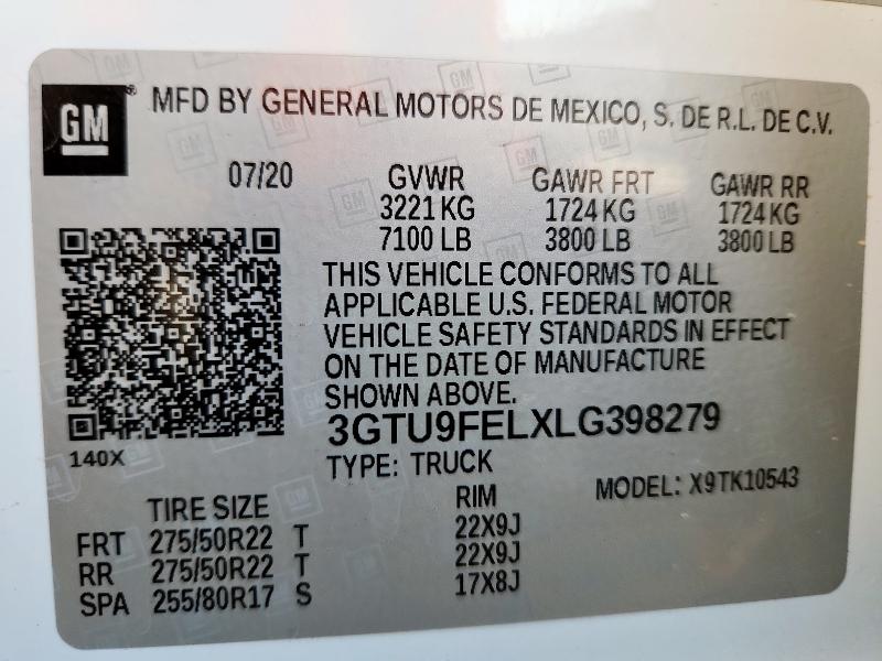 2020 GMC SIERRA K15 #3296216418