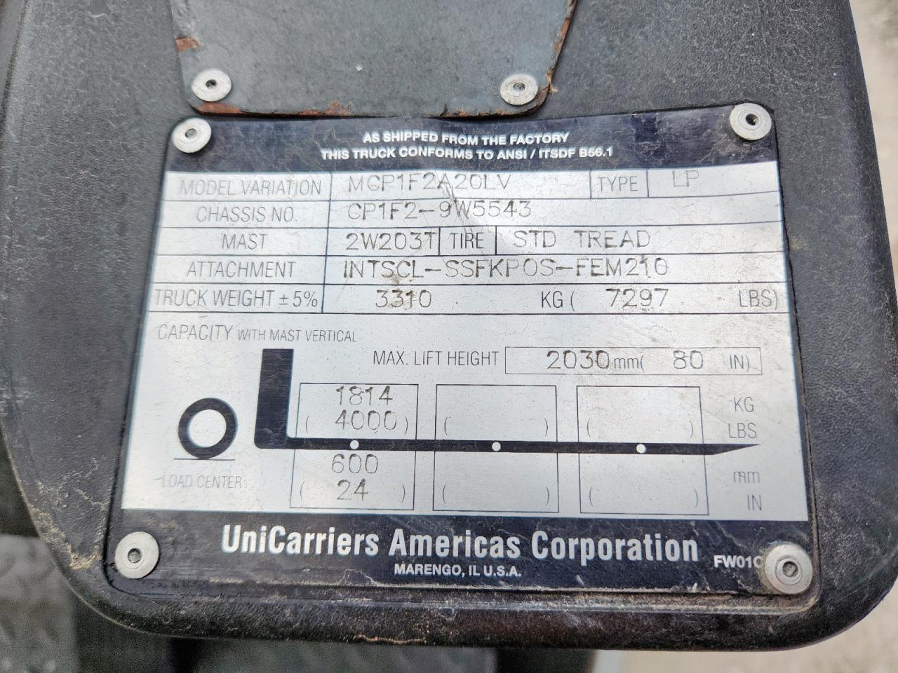 Lot #3304635943 2014 NISS FORKLIFT