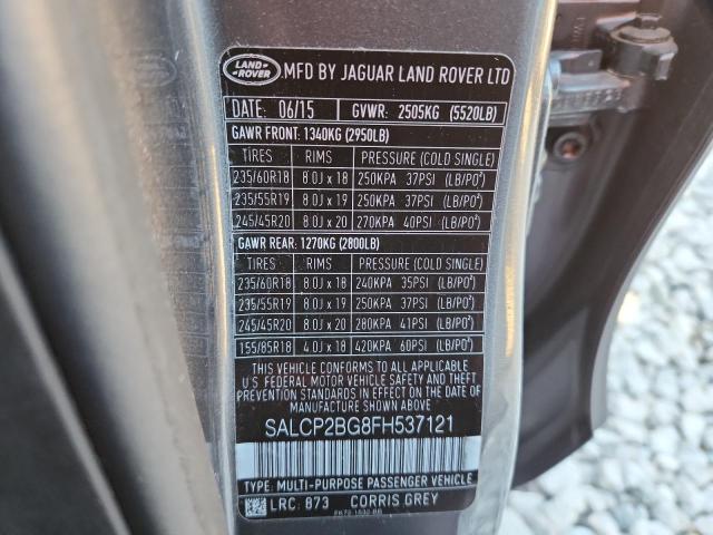 2015 LAND ROVER DISCOVERY - SALCP2BG8FH537121