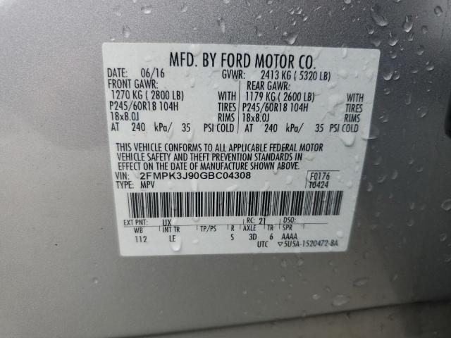 2016 FORD EDGE SEL #3285470858