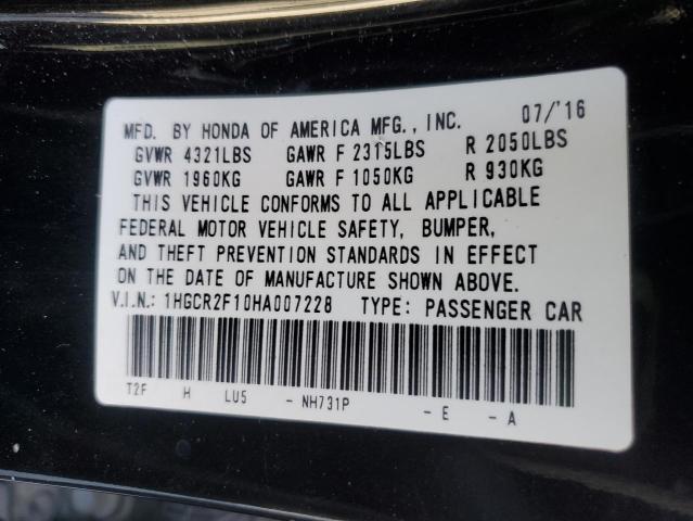 2017 HONDA ACCORD SPO - 1HGCR2F10HA007228