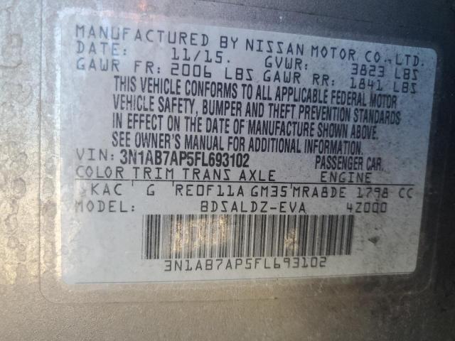 2015 NISSAN SENTRA S #3294438501