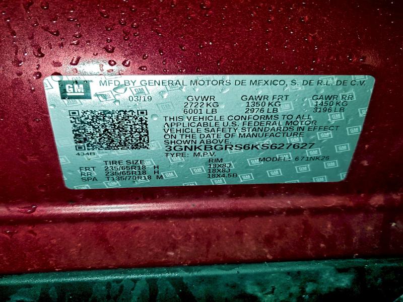 2019 CHEVROLET BLAZER 2LT #3315962111