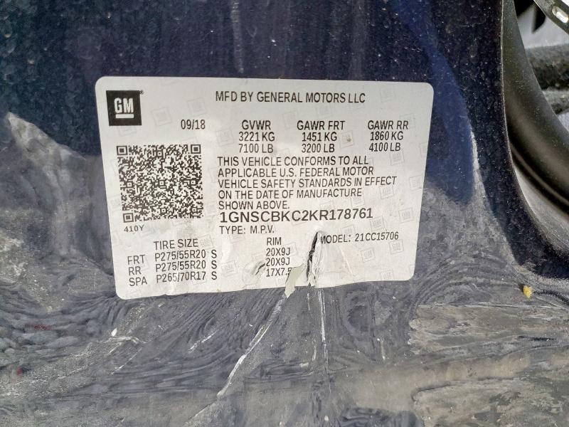 2019 CHEVROLET TAHOE C150 #3306571124