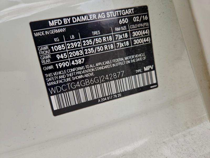 2016 MERCEDES-BENZ GLA 250 4M #3304540443