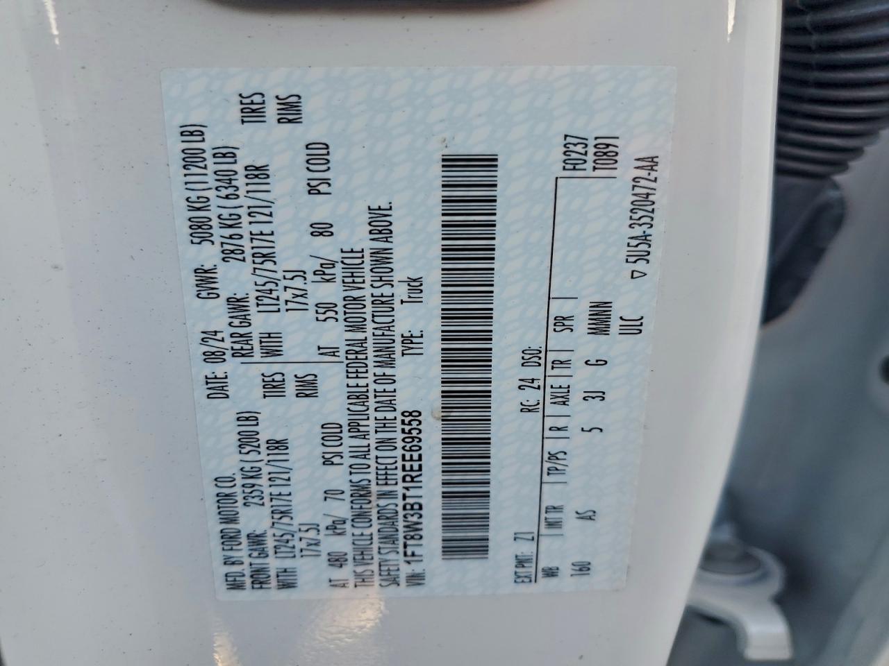 Lot #3302879949 2024 FORD F350 SUPER