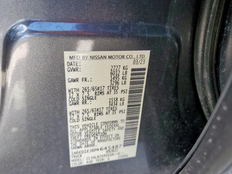 2023 NISSAN FRONTIER S #3292288263