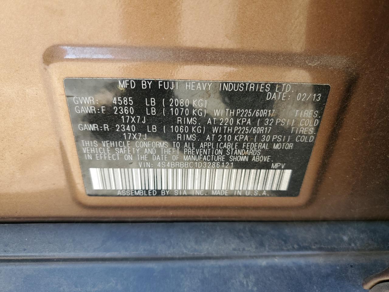 SUBARU OUTBACK 2.5I PREMIUM