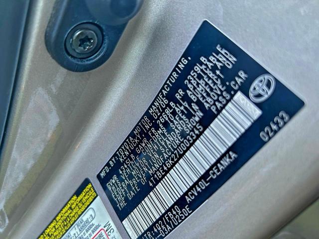 2007 TOYOTA CAMRY CE #3297074522