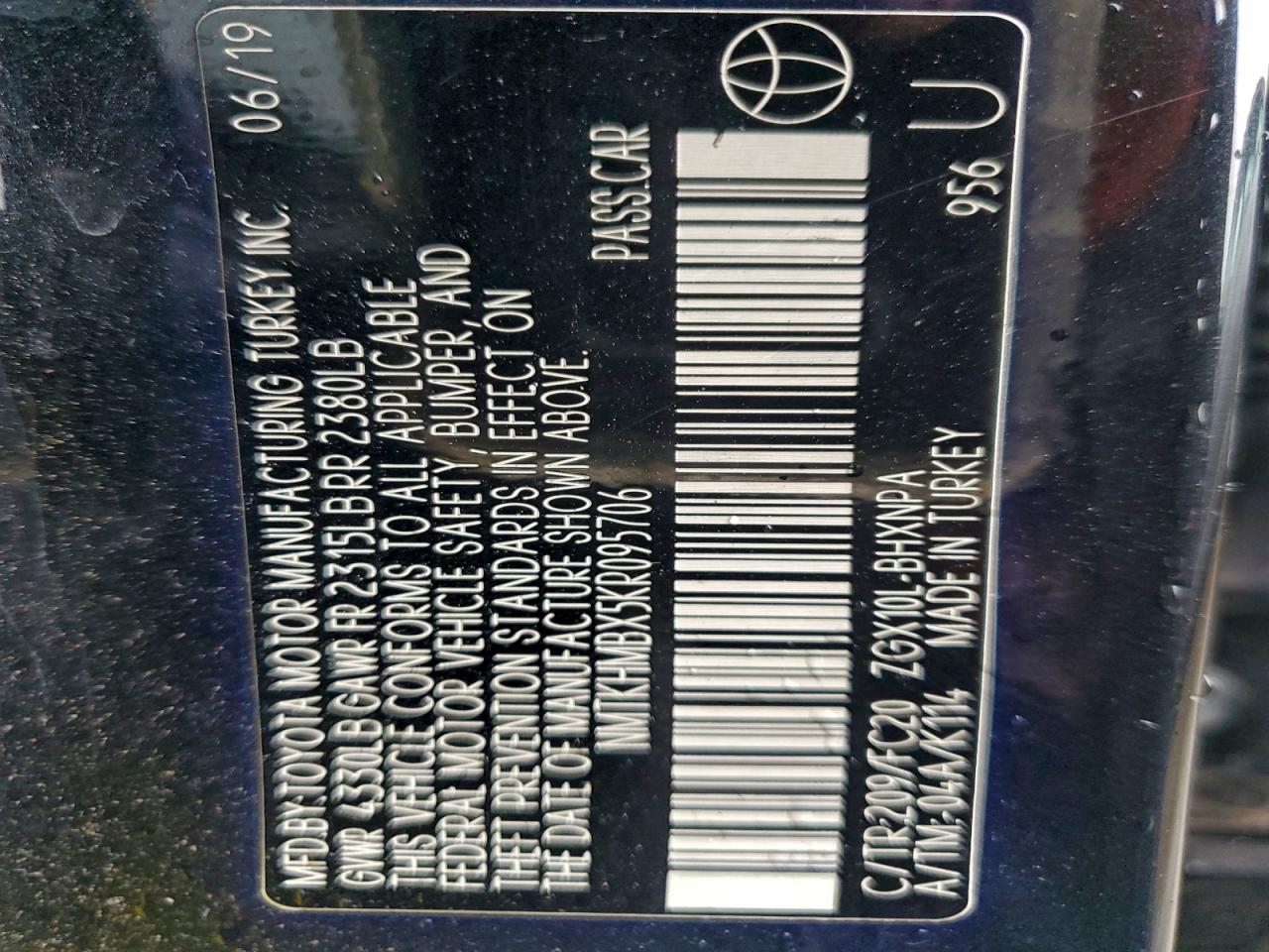 Lot #3315813368 2019 TOYOTA C-HR XLE