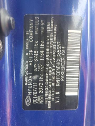 2012 HYUNDAI VELOSTER #3294402517