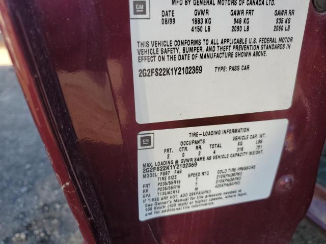 2000 PONTIAC FIREBIRD #3285554276